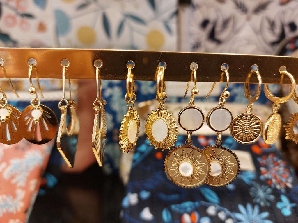 Boucles d'oreilles en acier 