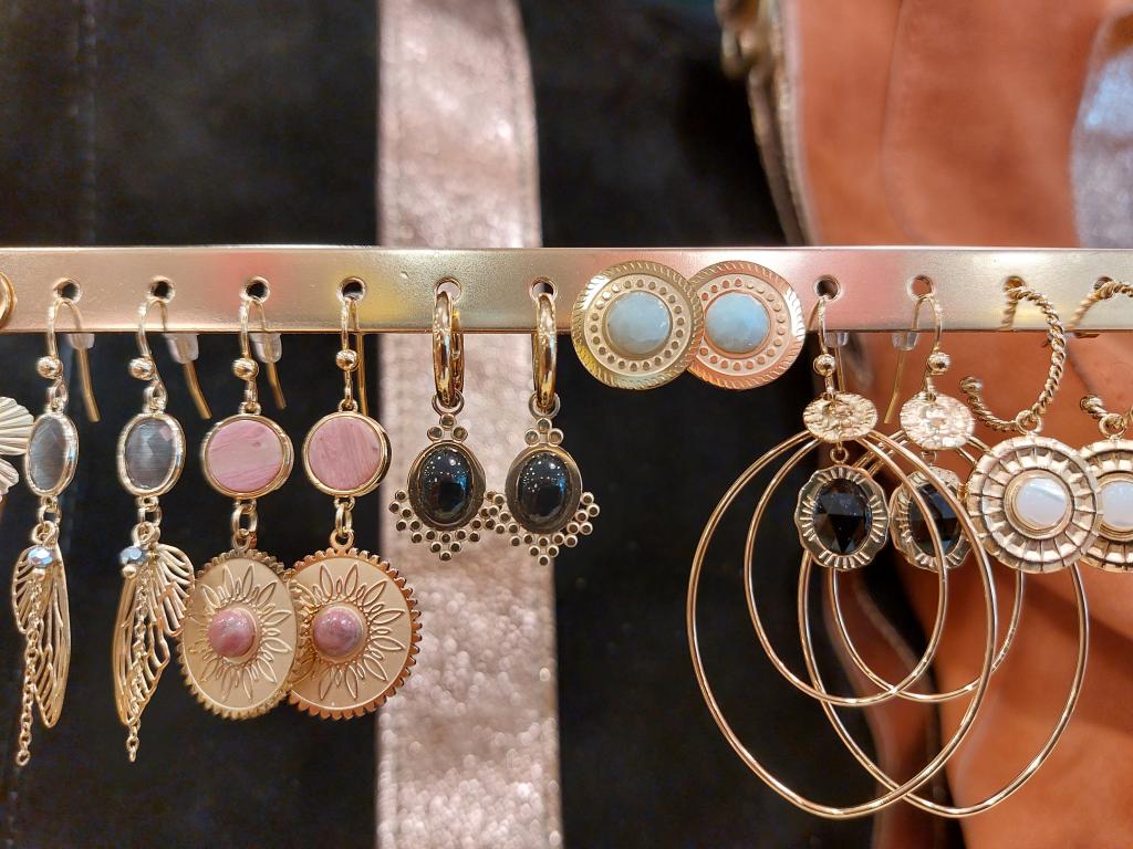 Boucles d'oreilles en acier 